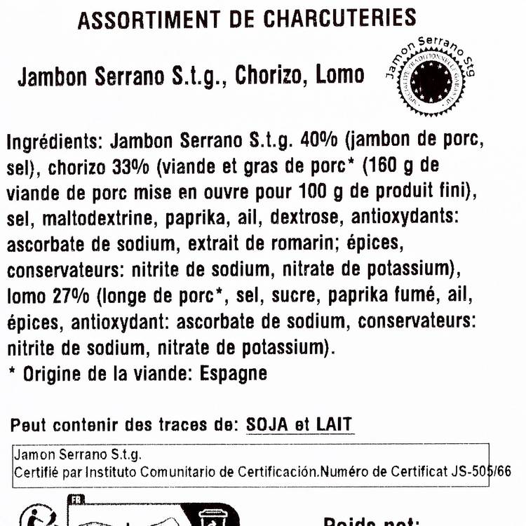 Le Maxi plateau de chiffonnades espagnoles