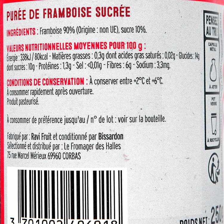 La Purée de framboises