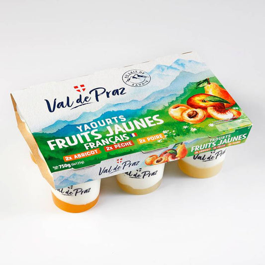 Les Yaourts brassés aux fruits jaunes "Val de Praz"