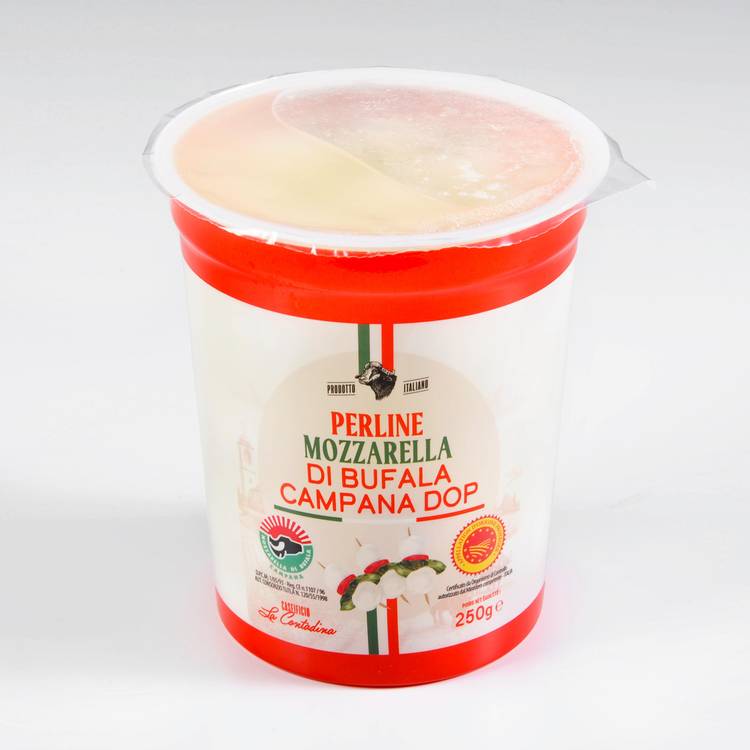 Les Perlines de mozzarella di bufala Campana DOP