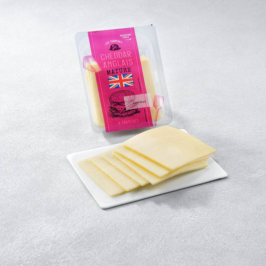 Le Cheddar mature en tranches