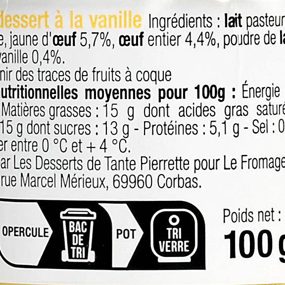 La Crème dessert à la vanille