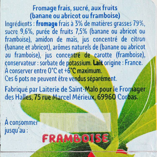 Les Fromages frais aux fruits
