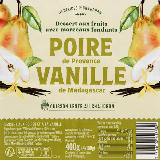 Les Compotes poires et vanille