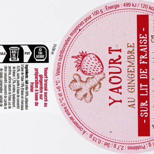 Le Yaourt brassé gingembre et fraise