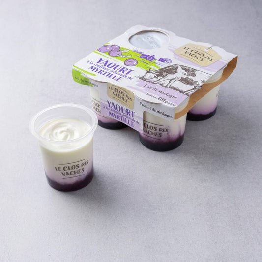 Les Yaourts brassés myrtille  "Le Clos des Vaches"
