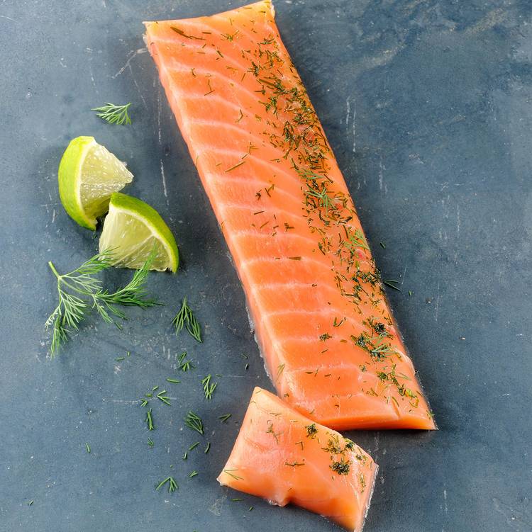 Le Coeur de saumon gravlax